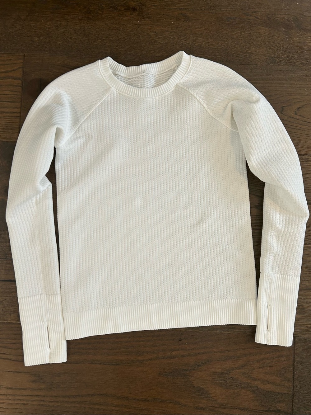 Lululemon Women’s White Thermal Long-Sleeve Crewneck Top
